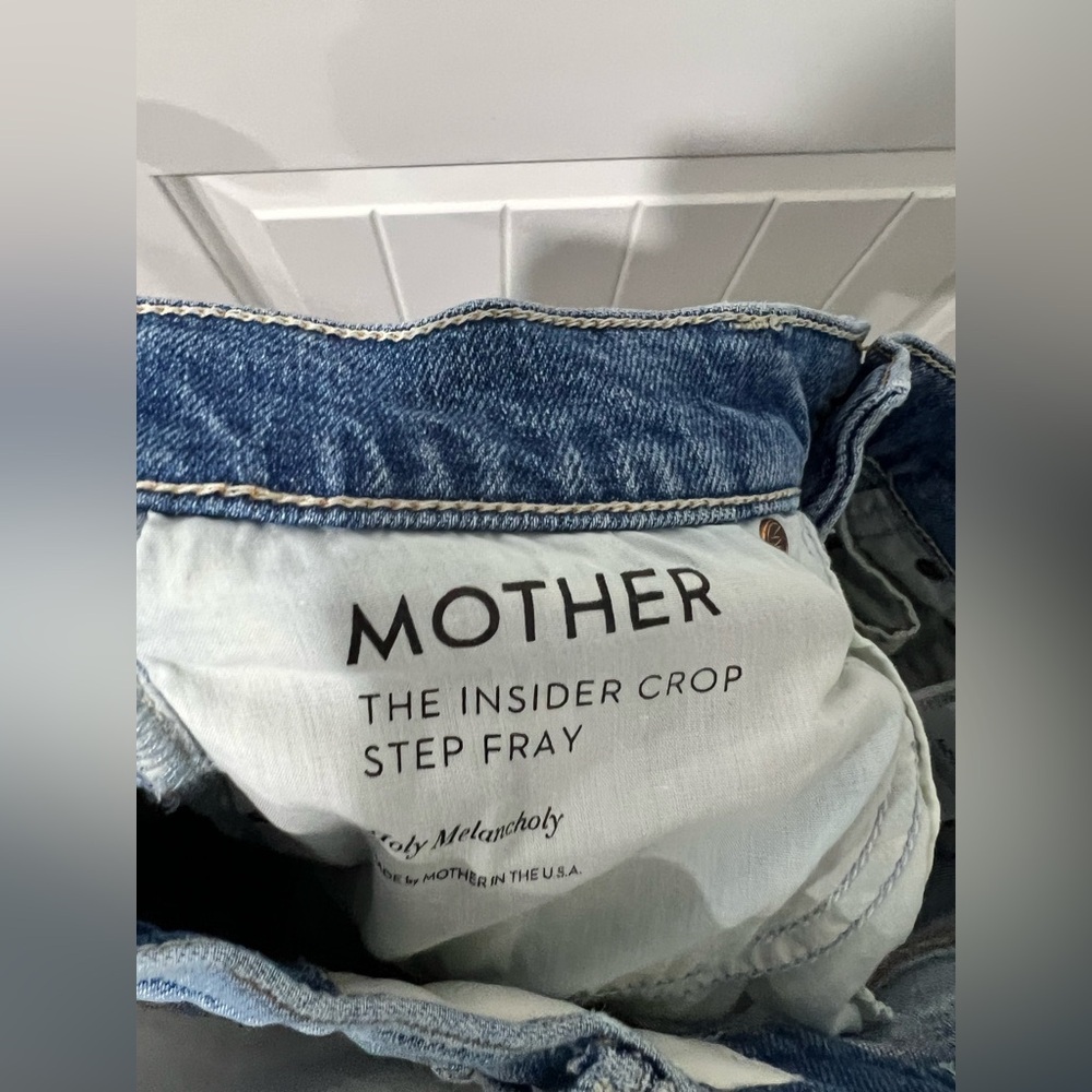 Women’s Mother the insider crop step fray jeans 28 distressed - Picture 13 of 16